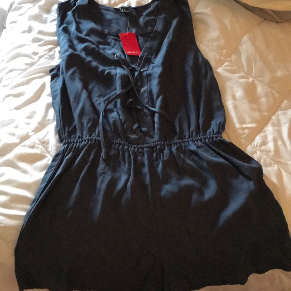 Forever 21 lace up romper
